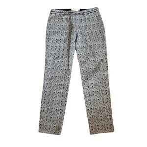 Tory Burch 0 black white high rise work pant